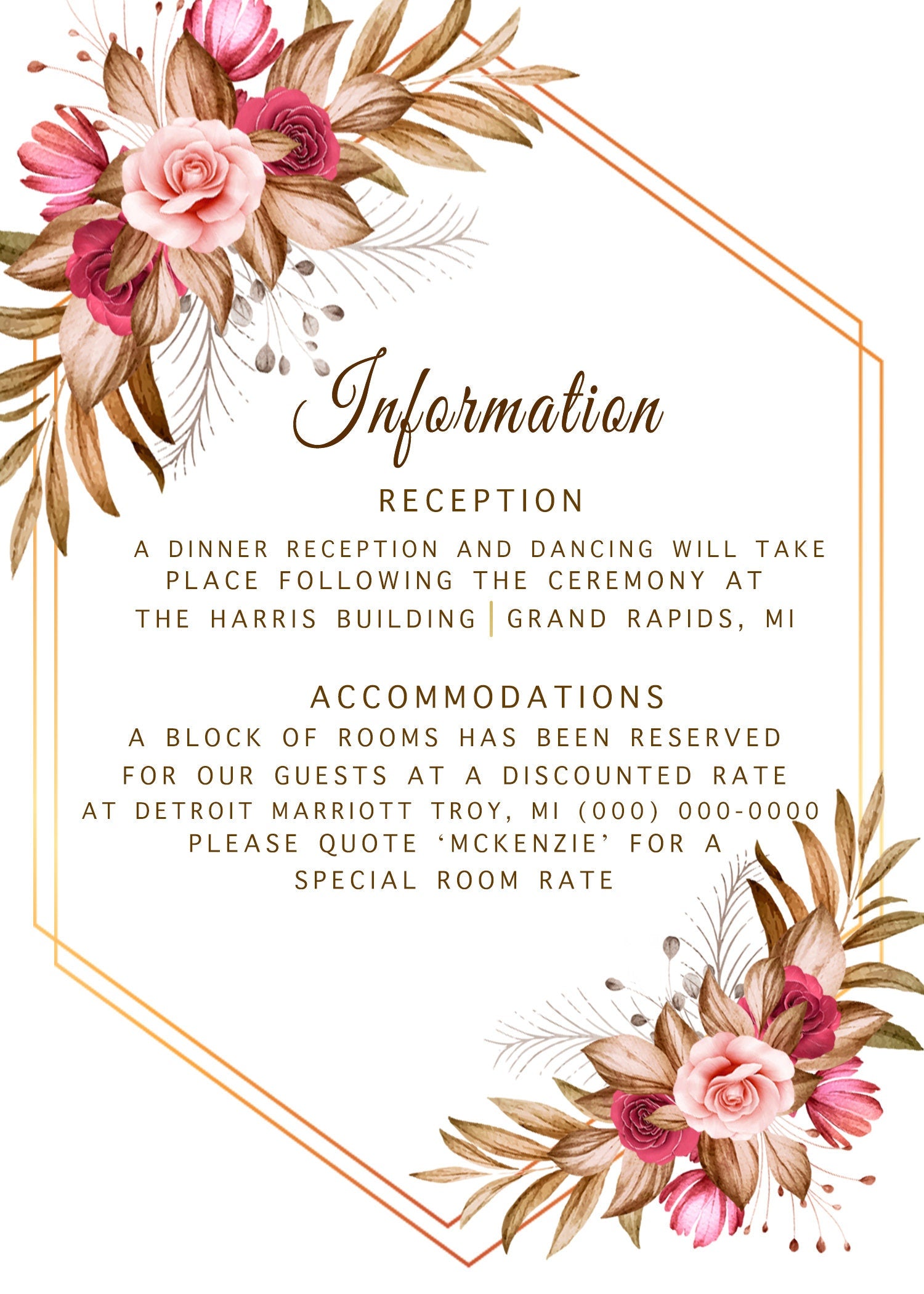 Elegant, Rustic Wedding Invitation (DIGITAL PRODUCT ONLY)