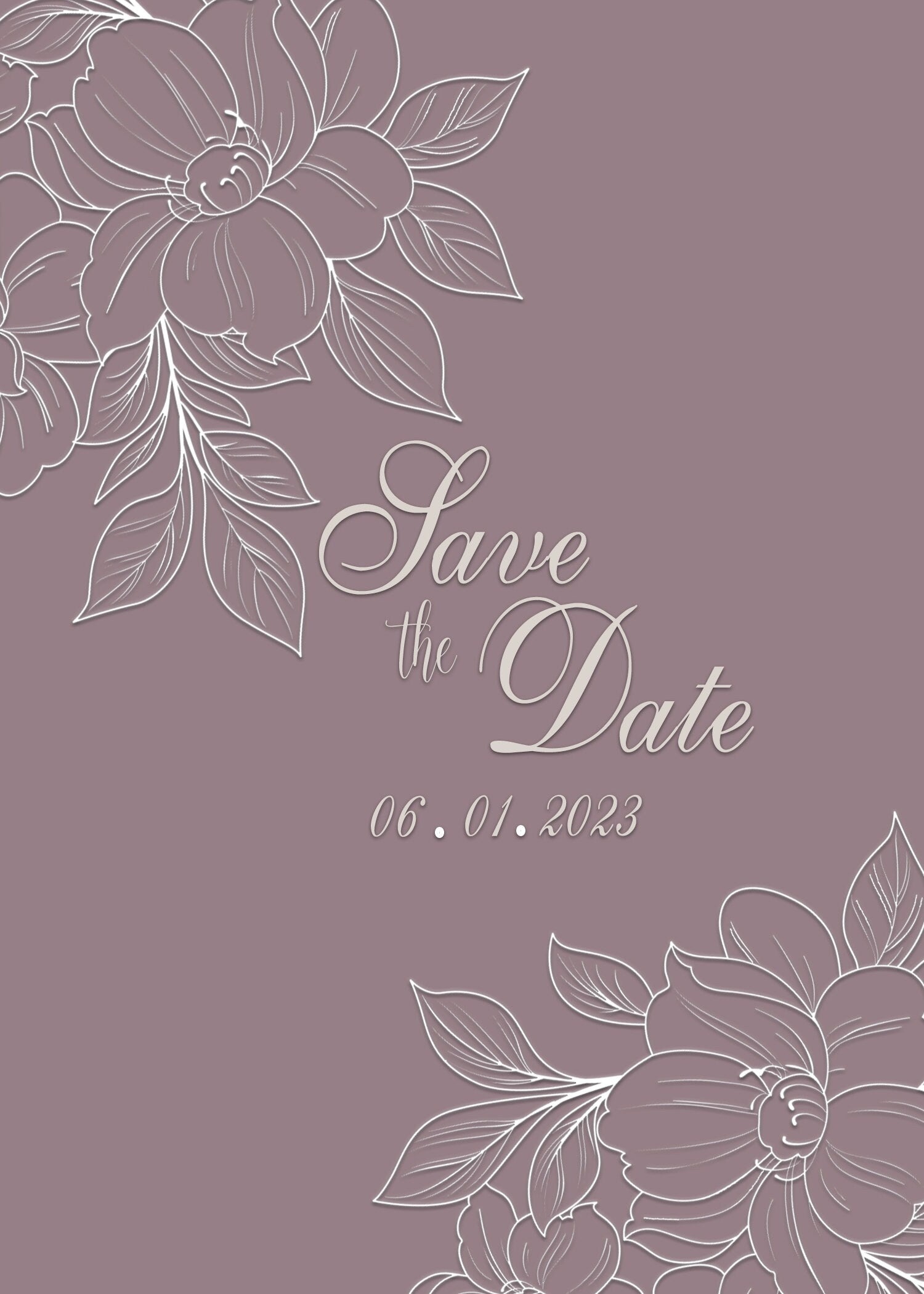 Lilac, Minimalistic Wedding Invite Suite